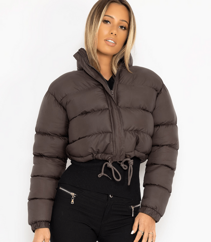 Pufferjacke Damen Warm mit Kordelzug