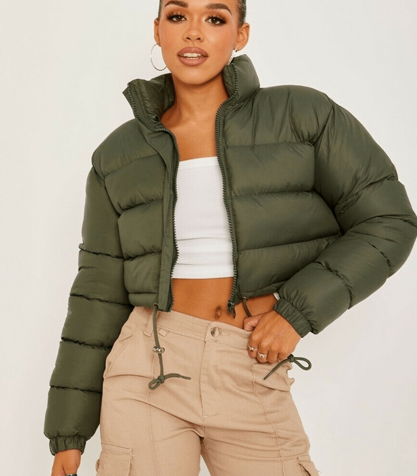 Pufferjacke Damen Warm mit Kordelzug