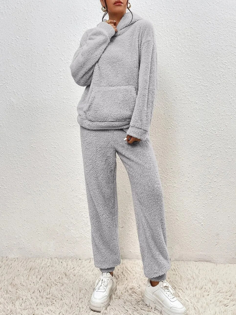 Damen Pullover Set Zweiteilig Gemütlich Warm