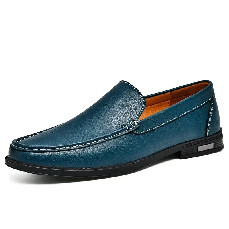 Herren Loafer Schuhe Elegant Lederschuhe Schwarz