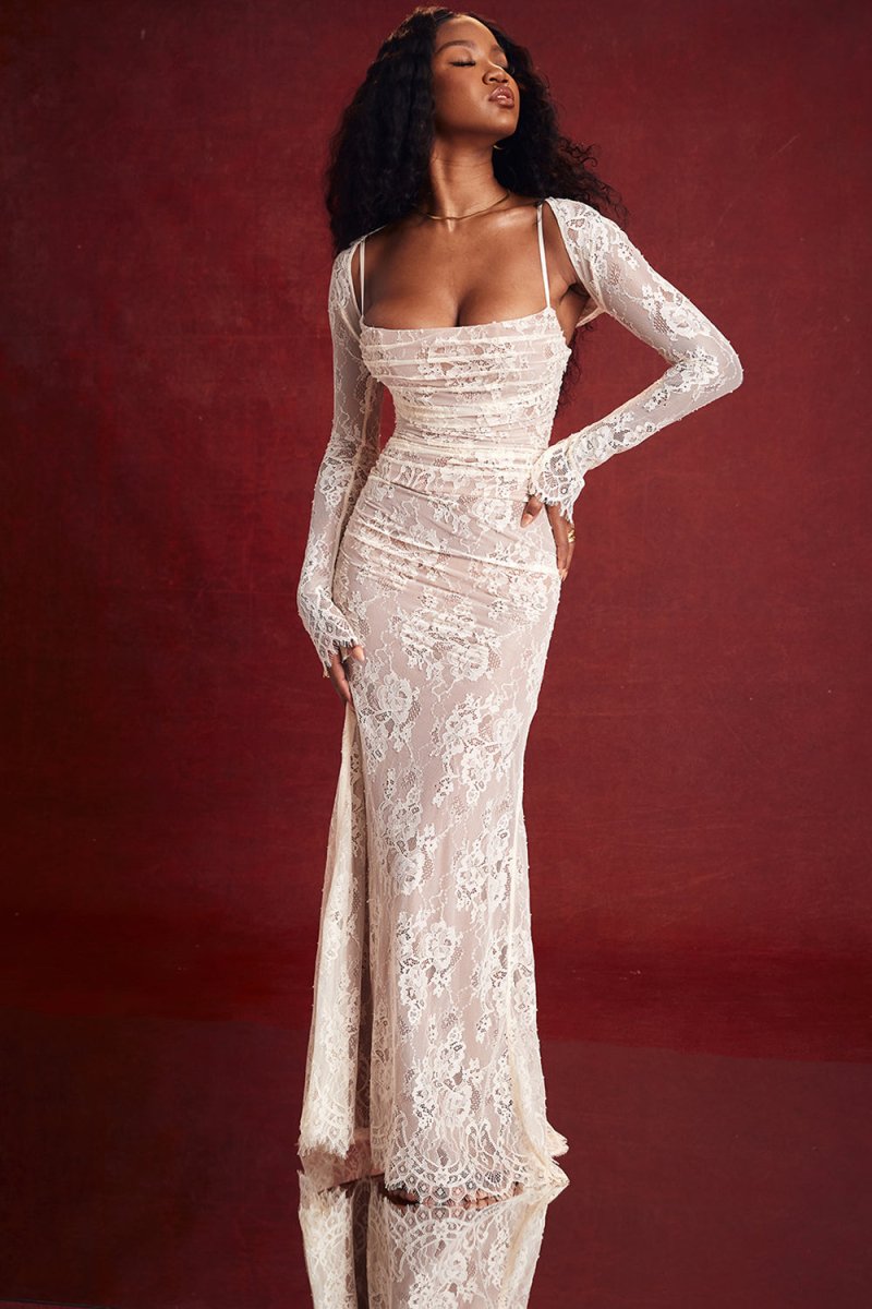 Elegantes Damen Korsett-Kleid mit Spitze und Schnürung