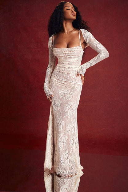 Elegantes Damen Korsett-Kleid mit Spitze und Schnürung