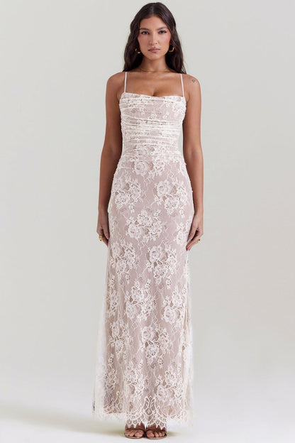 Elegantes Damen Korsett-Kleid mit Spitze und Schnürung
