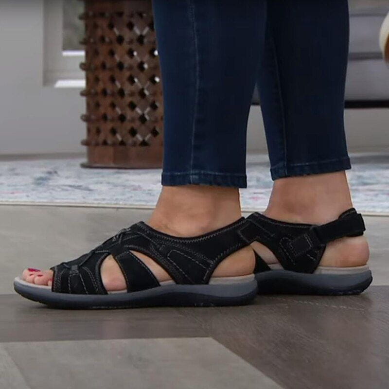 Damen Sandalen Bequem Riemen Freizeit Schuhe