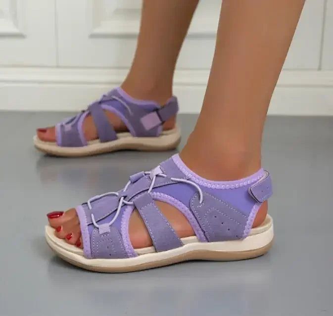 Damen Sandalen Bequem Riemen Freizeit Schuhe