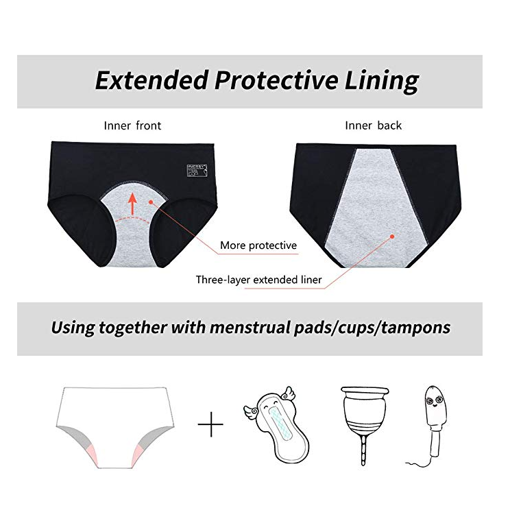 Periodenunterhose Auslaufsicher Komfortabel Damenslip