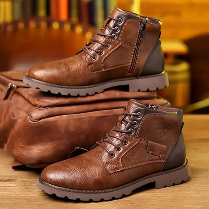 Herren Stiefel Reißverschluss Robust Elegante Winterstiefel