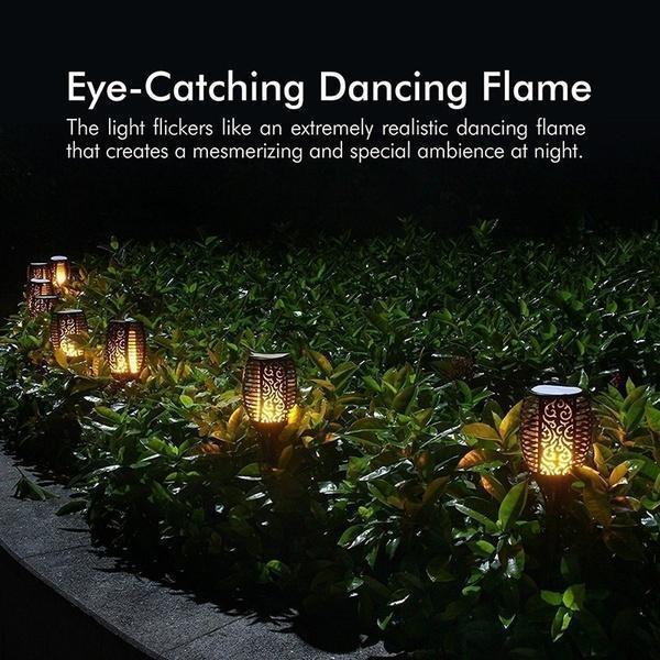 Solar LED Flammenleuchte Gartenlampe