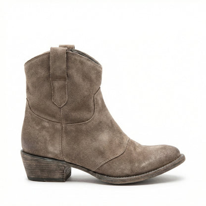 Western Stiefel Damen Kurz Wildleder Knöchelstiefel