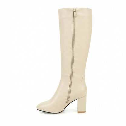 Damen Stiefel Warm Bequem Lang Schick