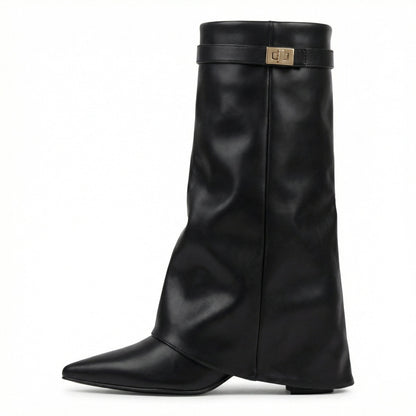 Damen Stiefel Wildleder Braun Heidi Style