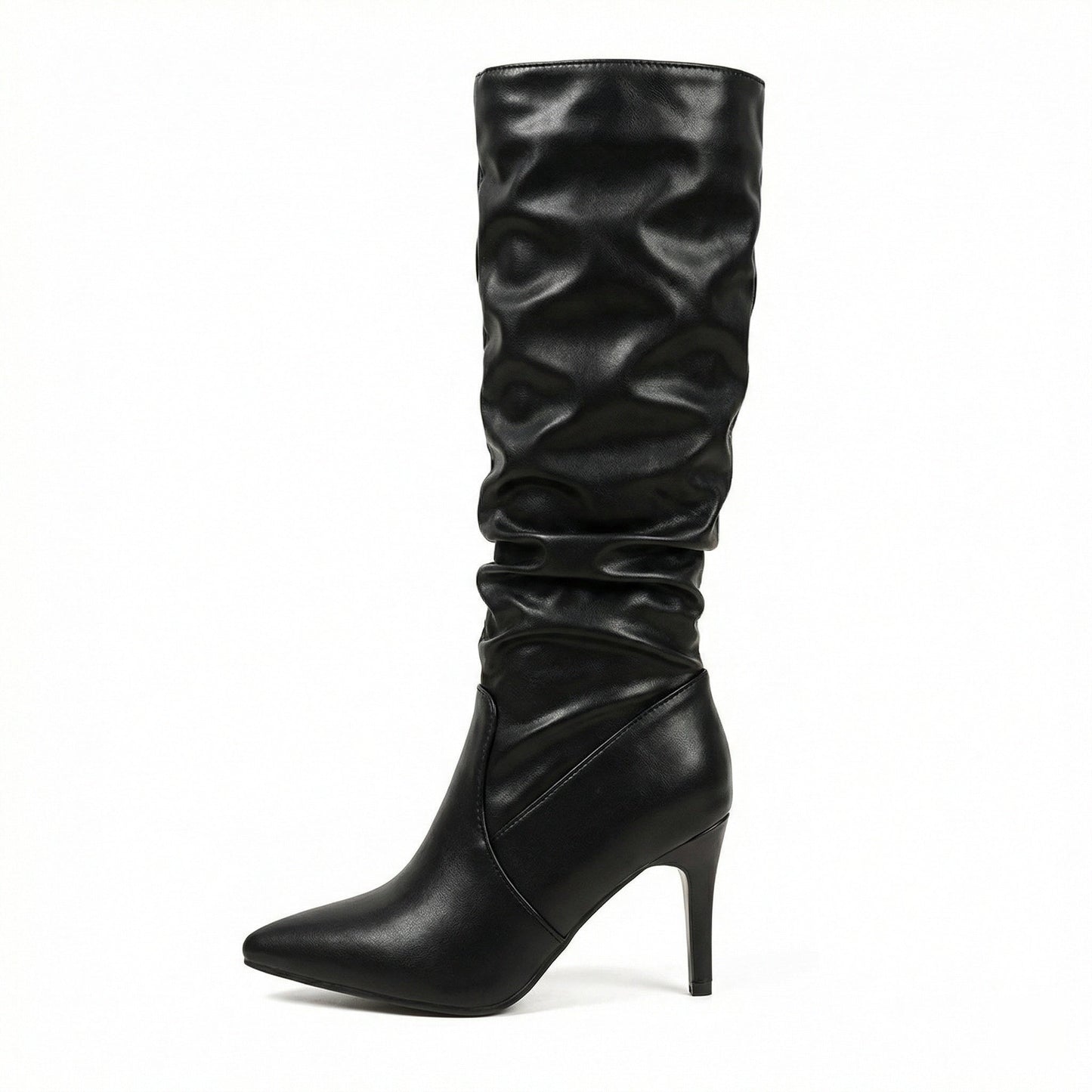 Damen Stiefel High Heels Gerafft Glamour Schuhe