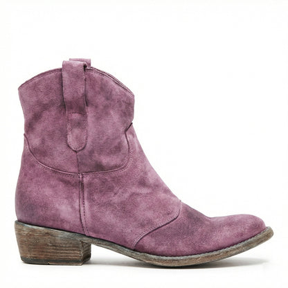 Western Stiefel Damen Kurz Wildleder Knöchelstiefel