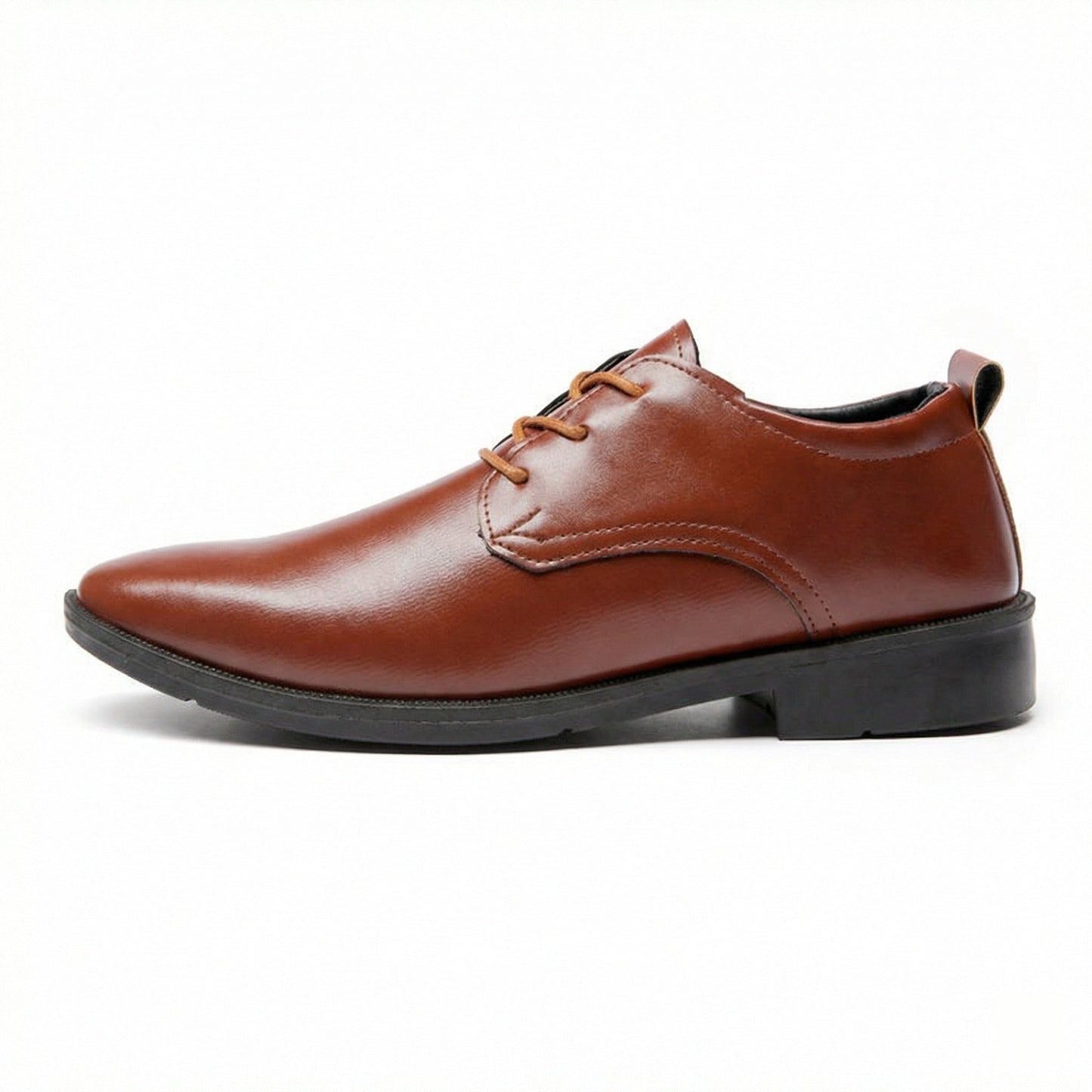 Herren Leder Schnürschuhe Elegante Rutschfeste Sohle Schwarze Schuhe
