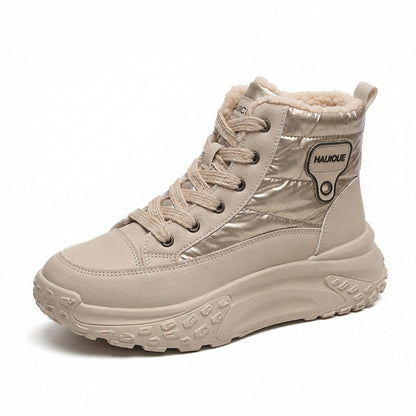 Damen Winterstiefel Gefüttert Rutschfest Hoher Kragen