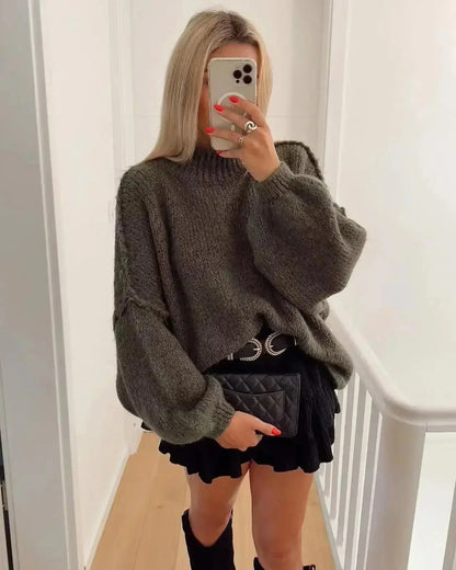 Jana | Gemütlicher Übergroßer Herbstpullover Zendoo.de