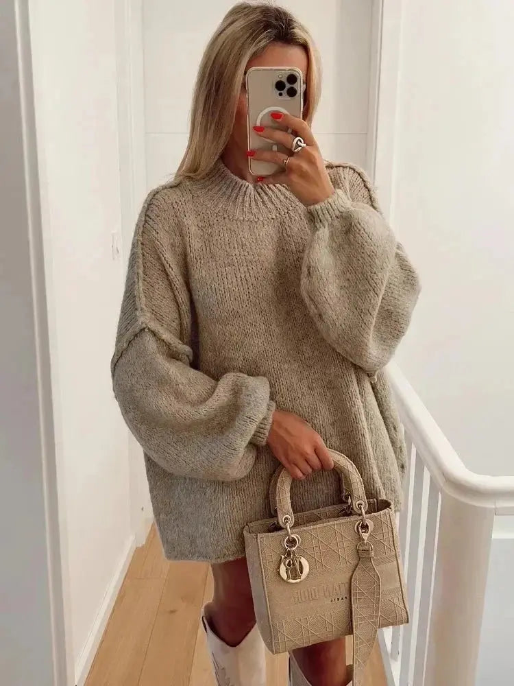 Übergroßer Herbstpullover Gemütlich Weich - BerlinGlamour