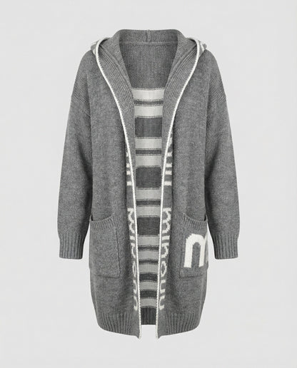 Übergrößer Pullover Dicker Statement Druck Trendy
