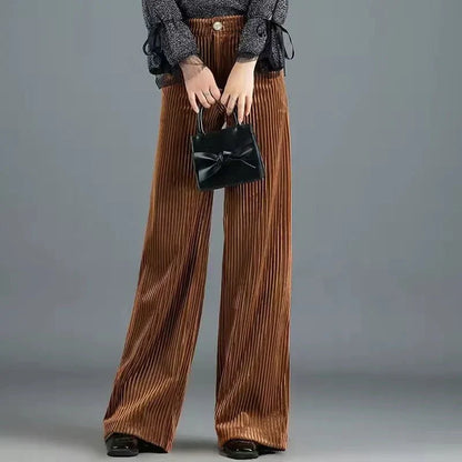 braune cordhose damen mit hoher taille
