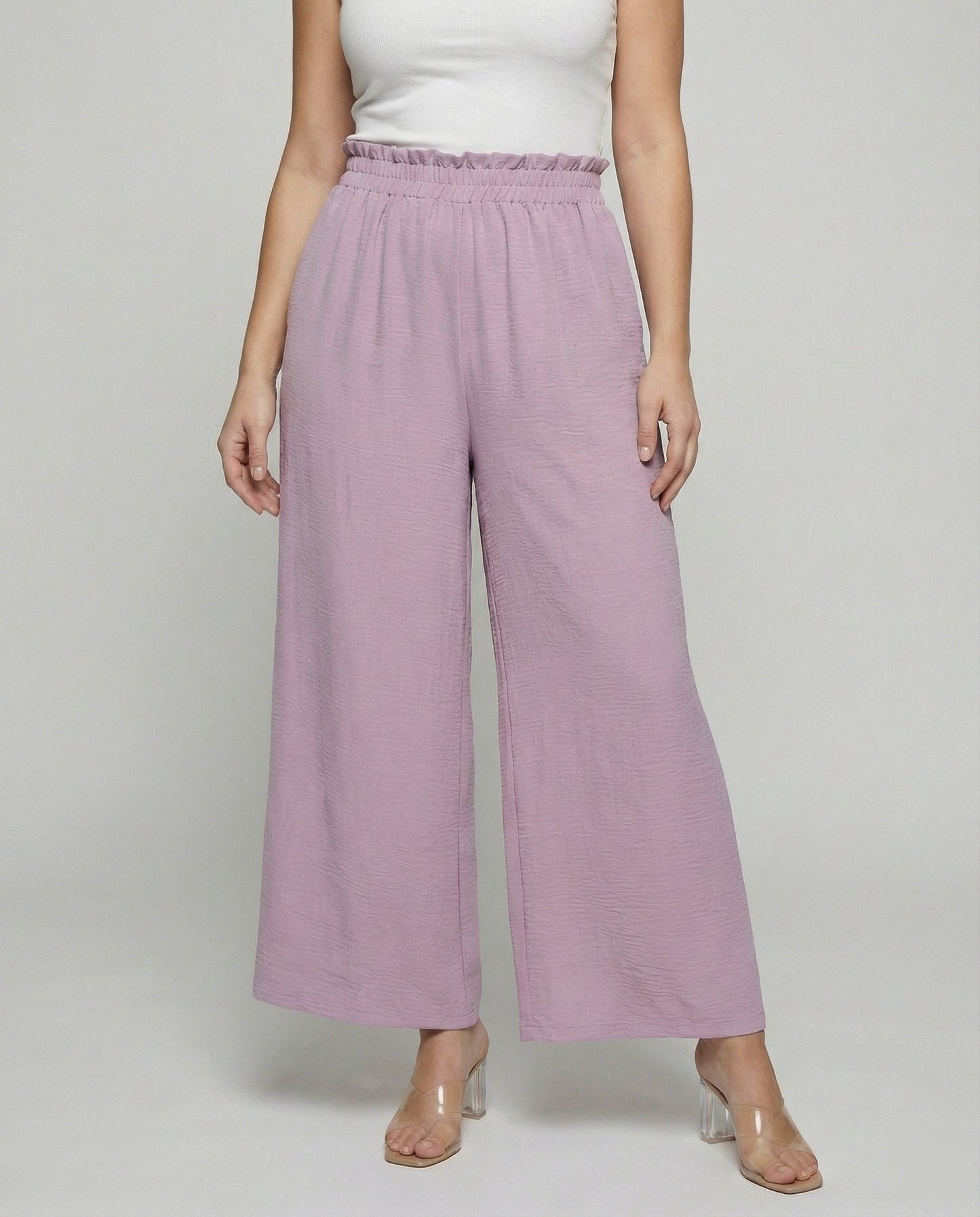 Damen Hosen Weite Bein Culotte Elastisch Bequem