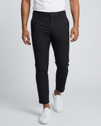 Herren Slimfit Hose Anzughose Mit Taschen