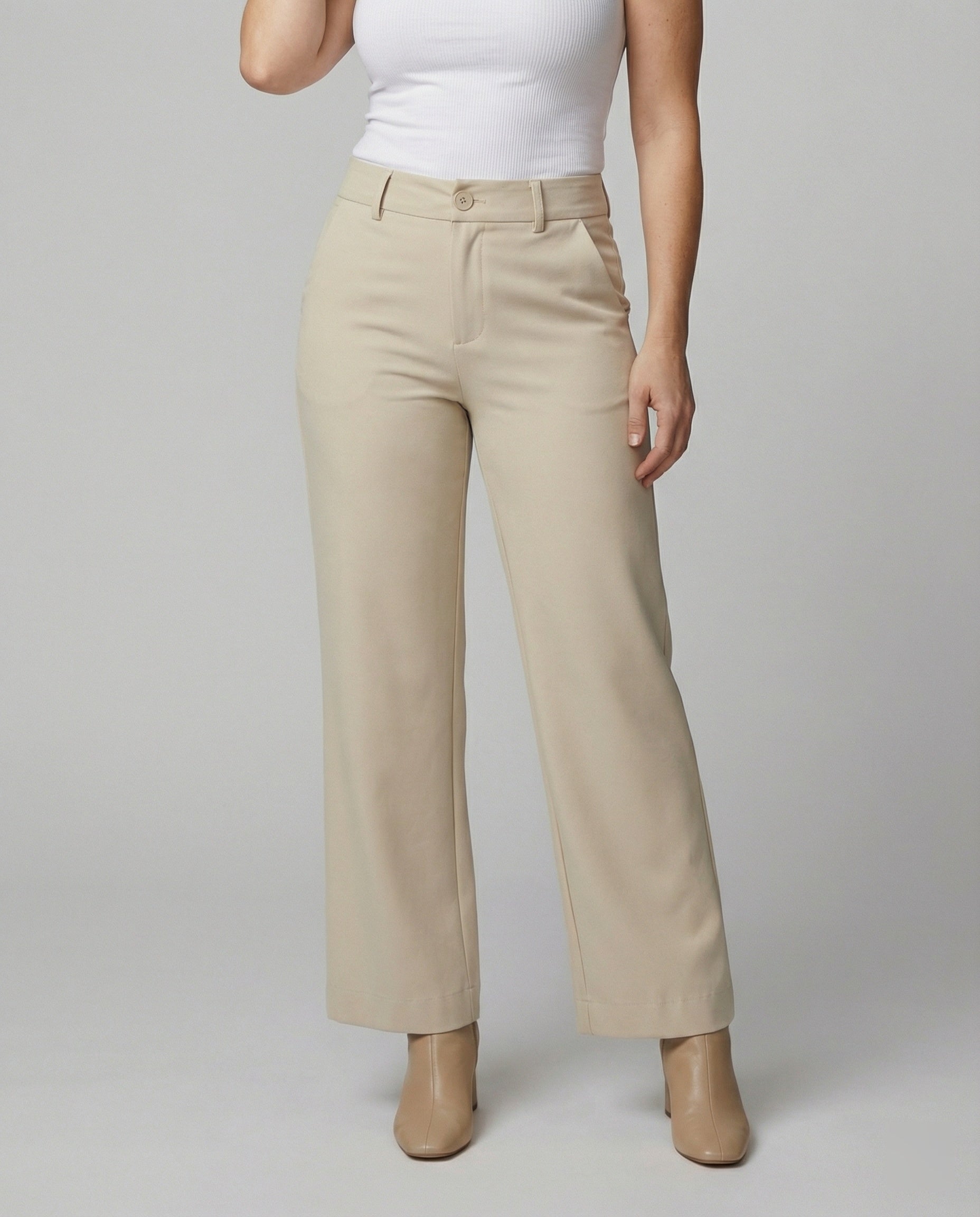 Damen Stoffhose Flare Modern Weite Bein - BerlinGlamour