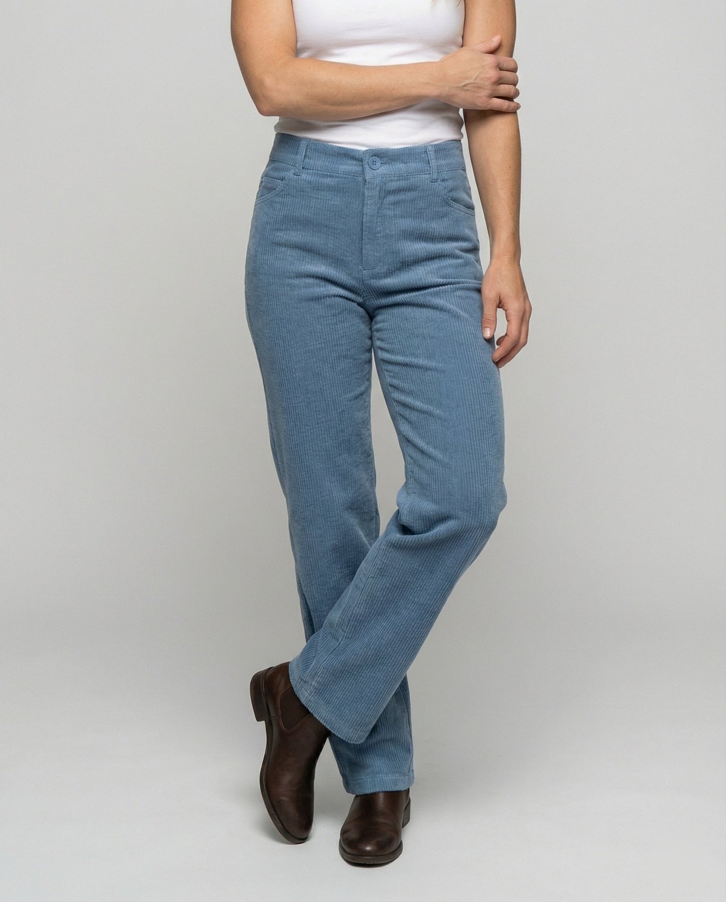 Damen Cordhose Weit Bequem Komfort Hose - BerlinGlamour