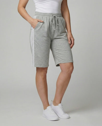 Damen Sportliche Jogginghose mit Streifen Schwarz - BerlinGlamour