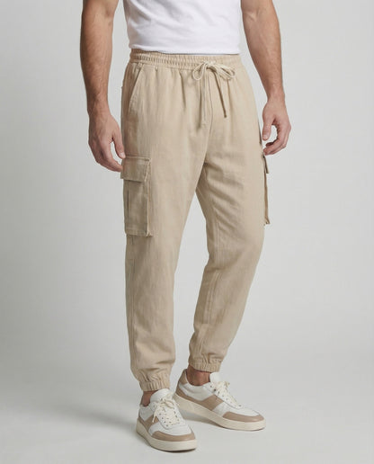 Herren Jogginghose Cargo-Style Elastisch Reißverschluss - BerlinGlamour