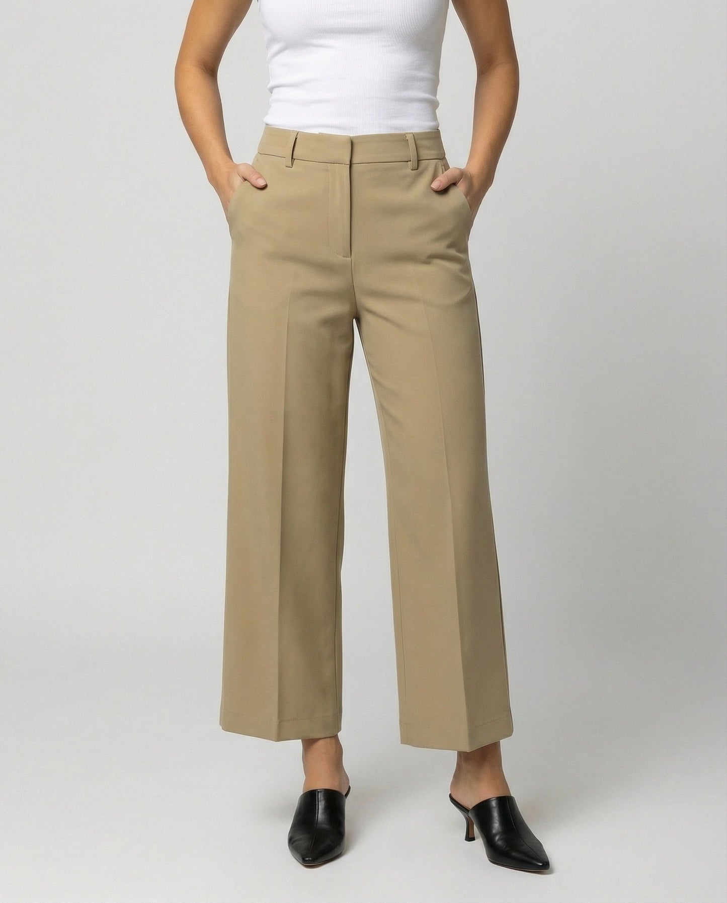 Damenhose Weite Bein Modern Komfortabel - BerlinGlamour