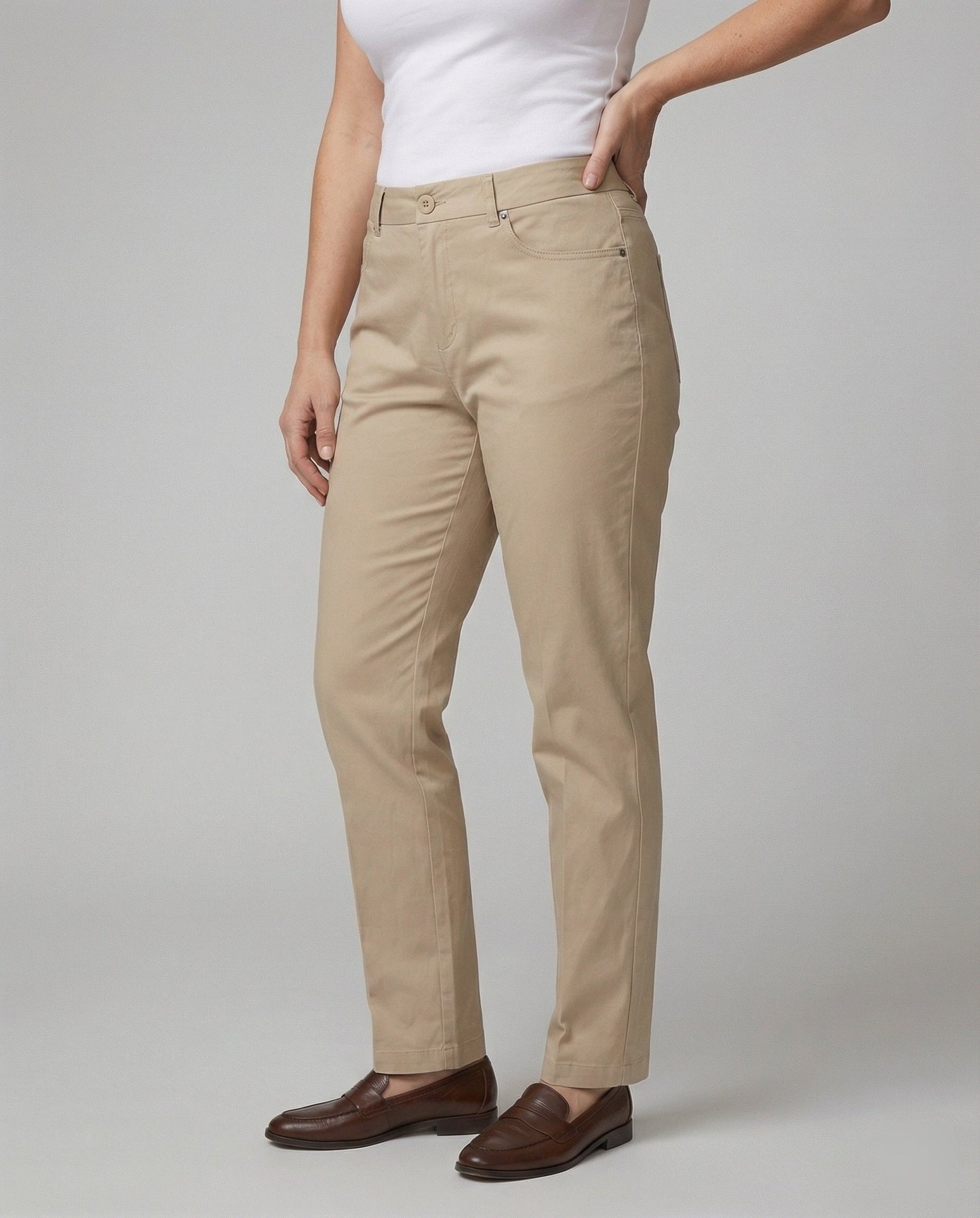 Damen Hose Formell Hochtaillierter Hosenbund Elegant - BerlinGlamour