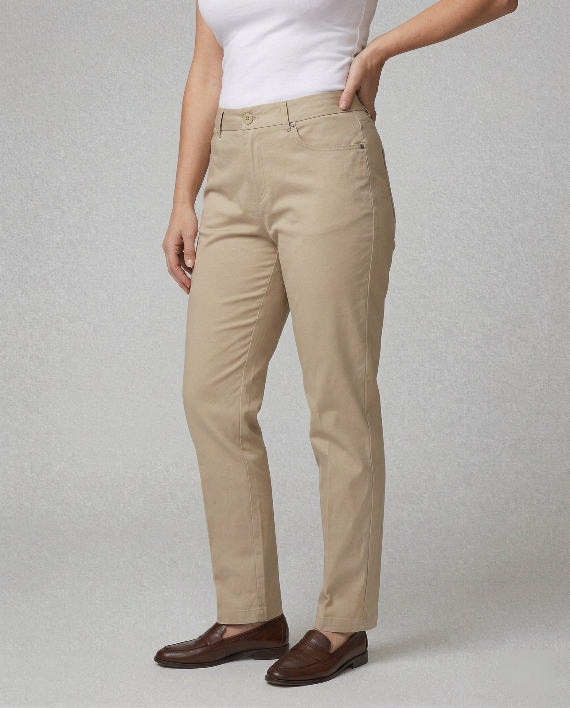 Damen Hose Formell Hochtaillierter Hosenbund Elegant - BerlinGlamour