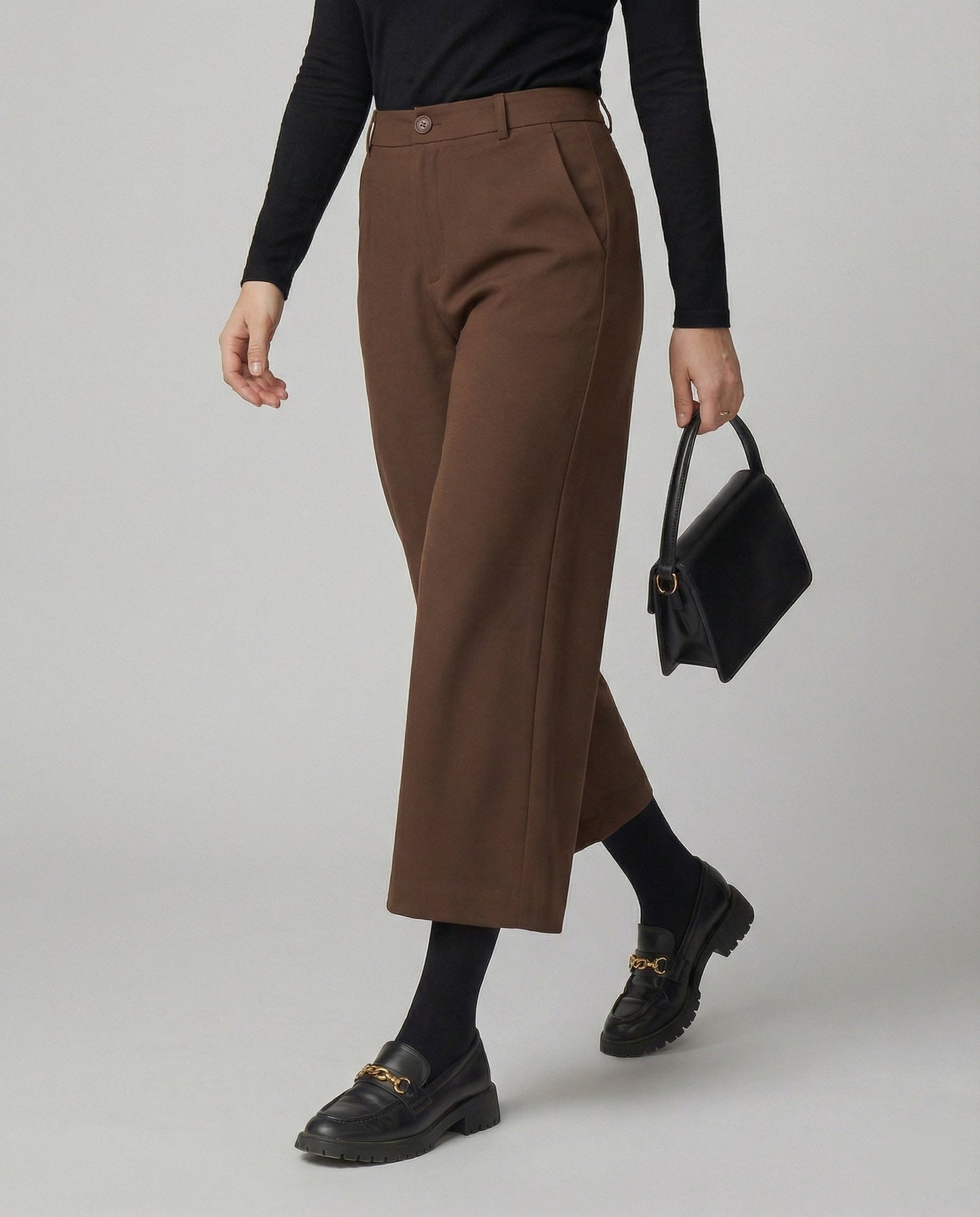 Damen Stoffhose Weite Bequem Klassisch - BerlinGlamour