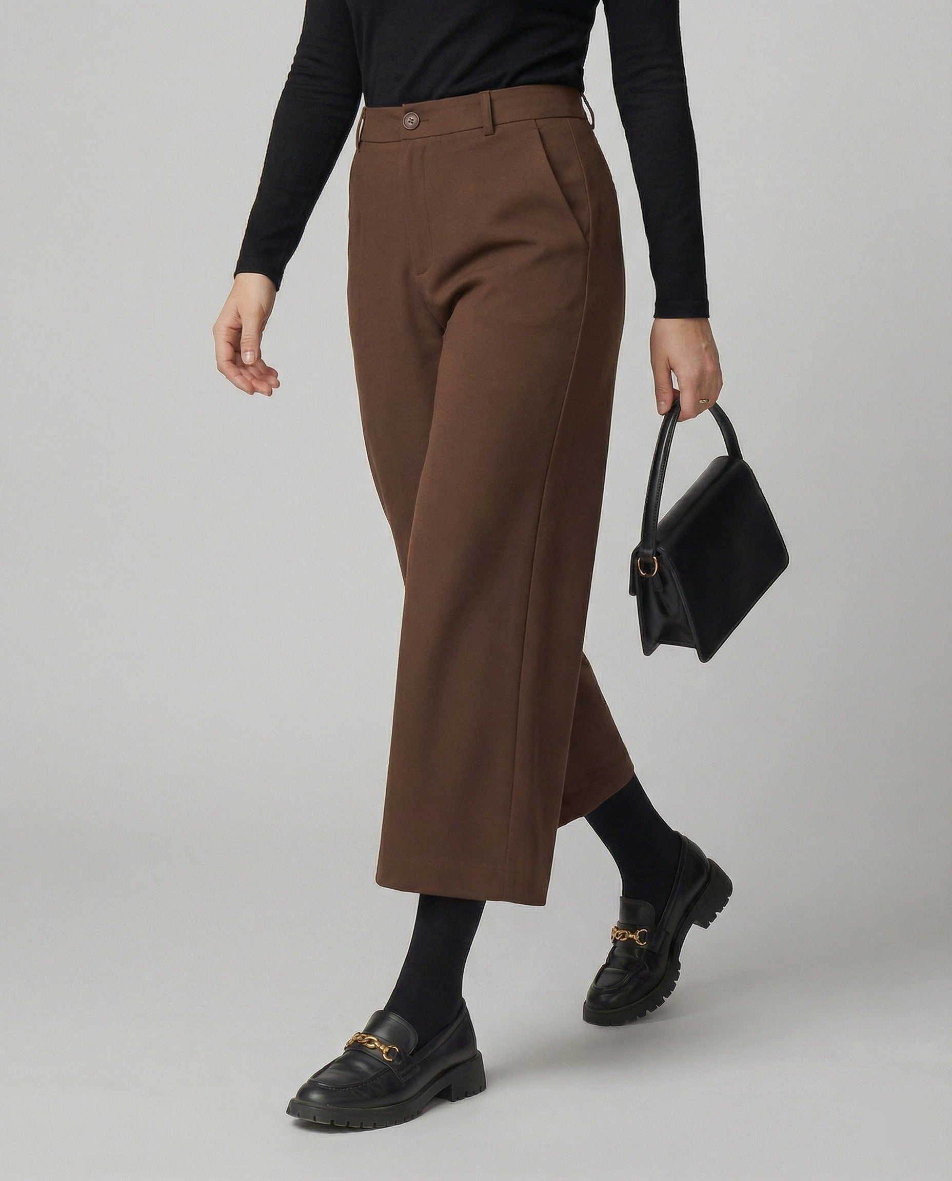 Damen Stoffhose Weite Bequem Klassisch - BerlinGlamour