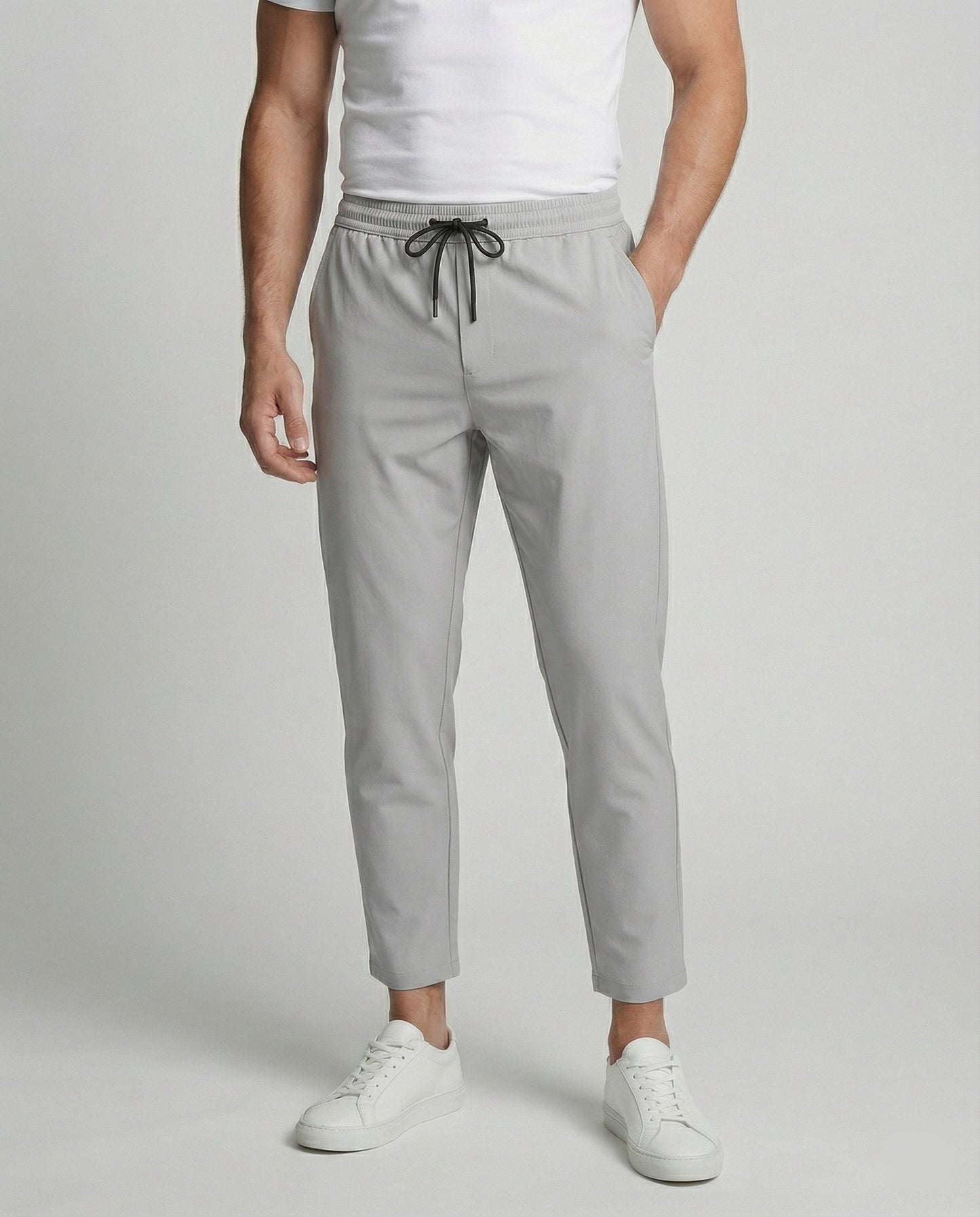 Herren Hose Leicht Bequem mit Verstellbarem Bund und Seiten Taschen - BerlinGlamour