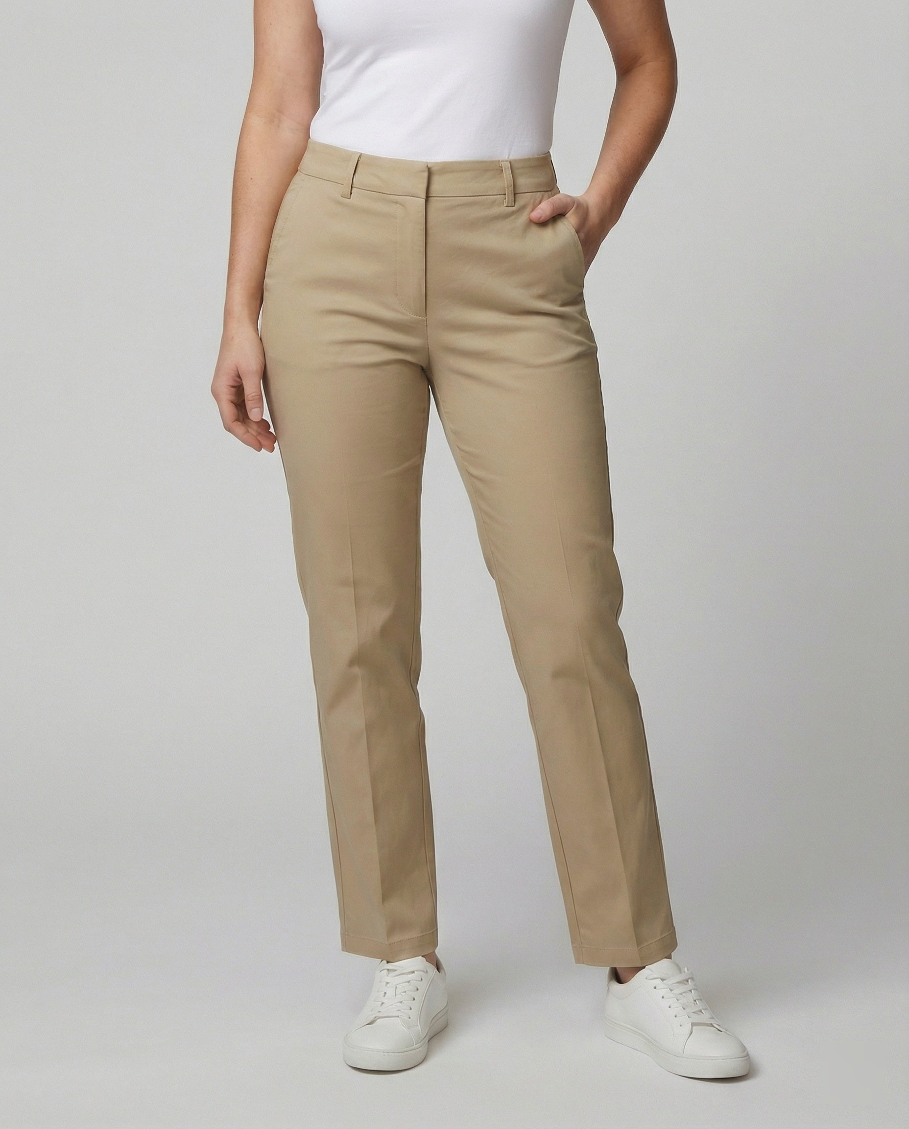 Damen Chino Hose Hochwertig Slim Fit Bequem - BerlinGlamour