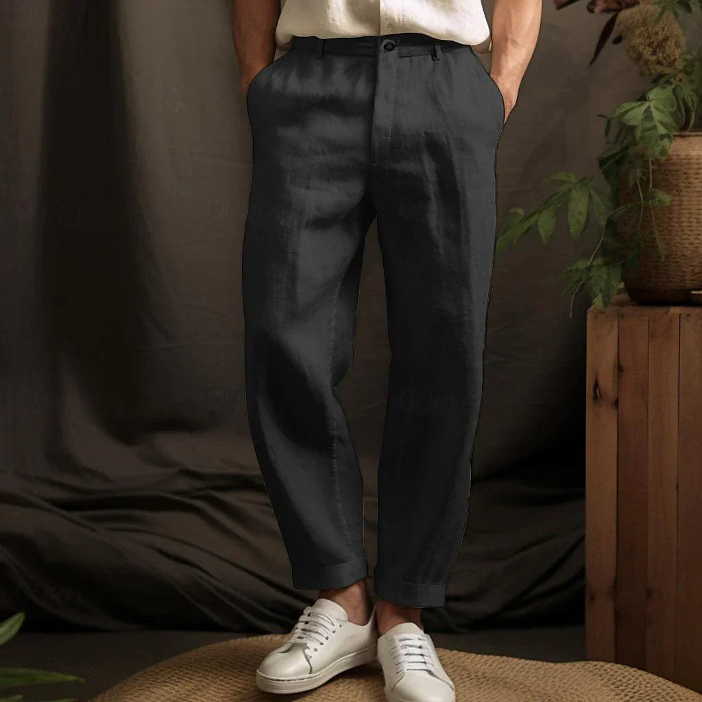 Bequeme Leinenhose Locker Passform Sommer
