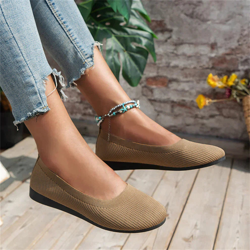 Damen Ballerinas Bequem Frühling Farben