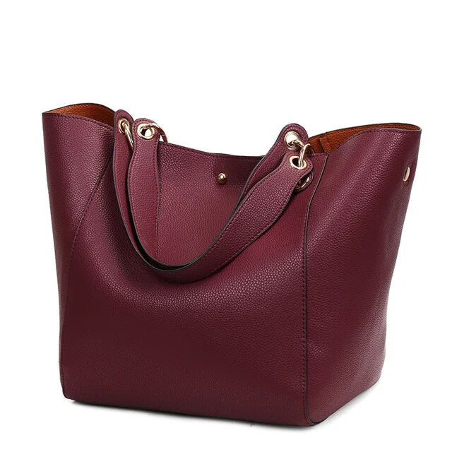 Elegante Leder Umhängetasche für Frauen Groß
