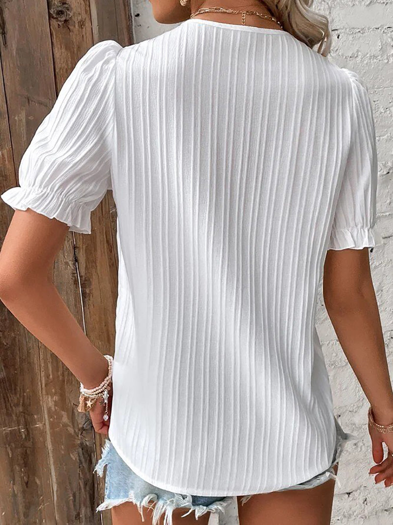 Damenbluse Sommerleicht Elegant Kurzarm