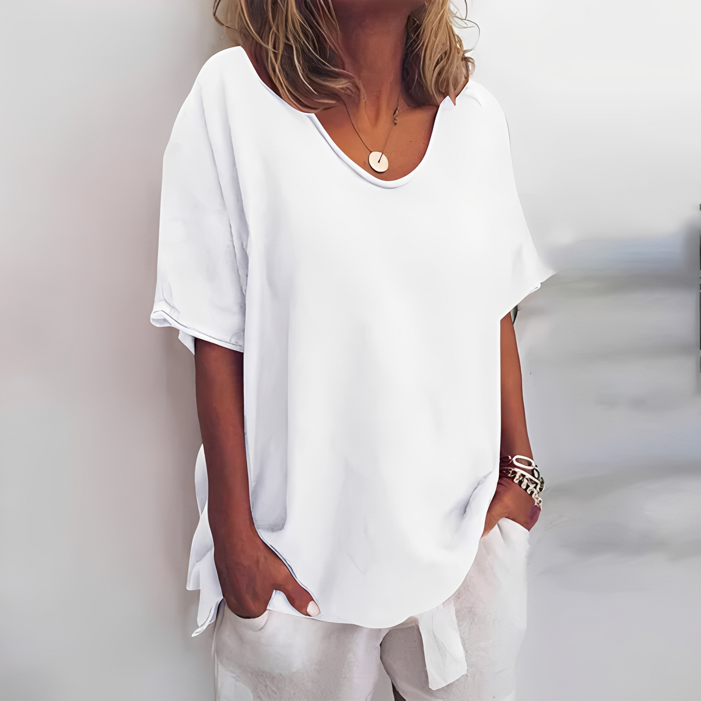 Damen T-Shirt Bequem Lockeres 2er Pack - BerlinGlamour
