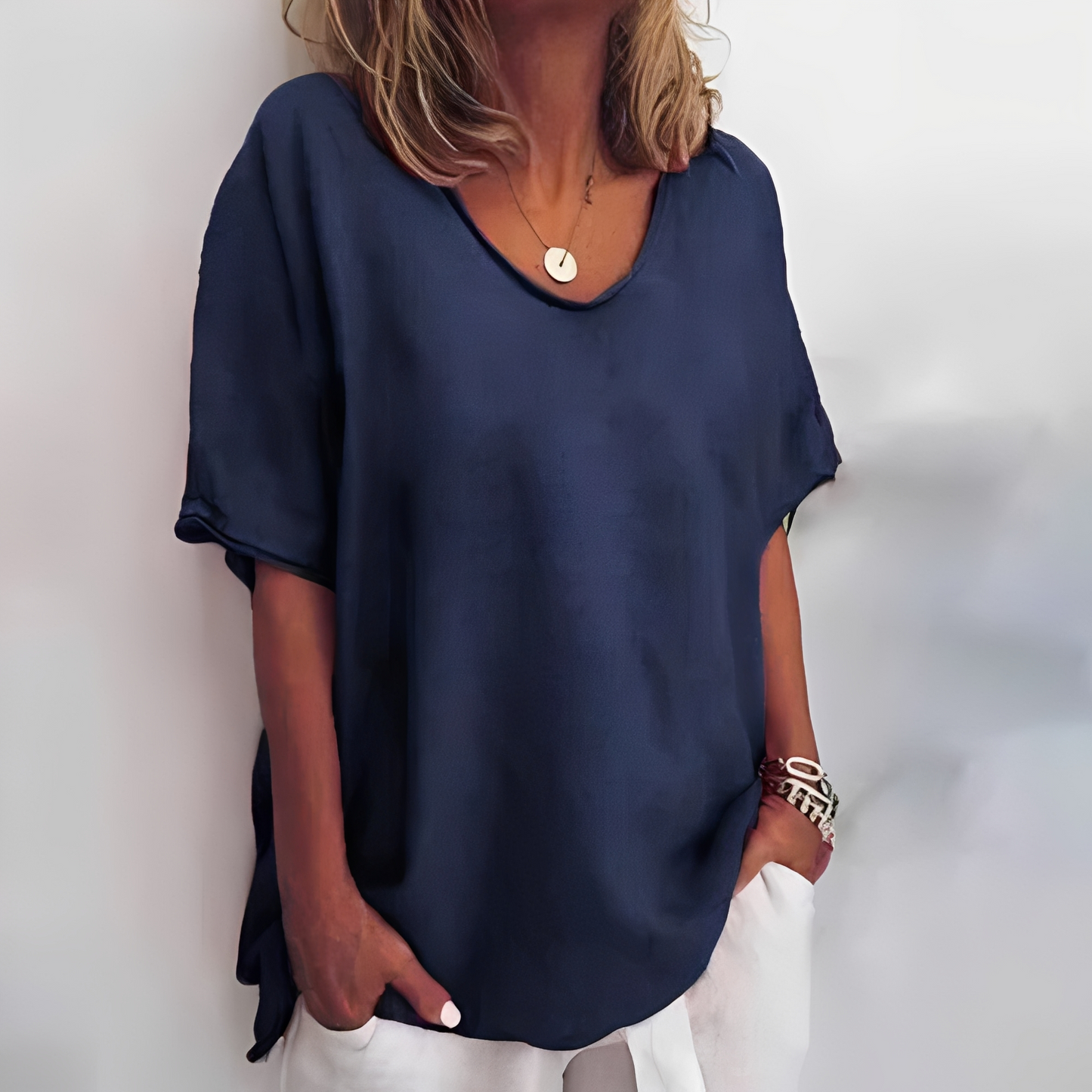 Damen T-Shirt Bequem Lockeres 2er Pack