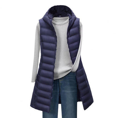 Langer Bodywarmer Dame Elegant Gefüttert Bequem