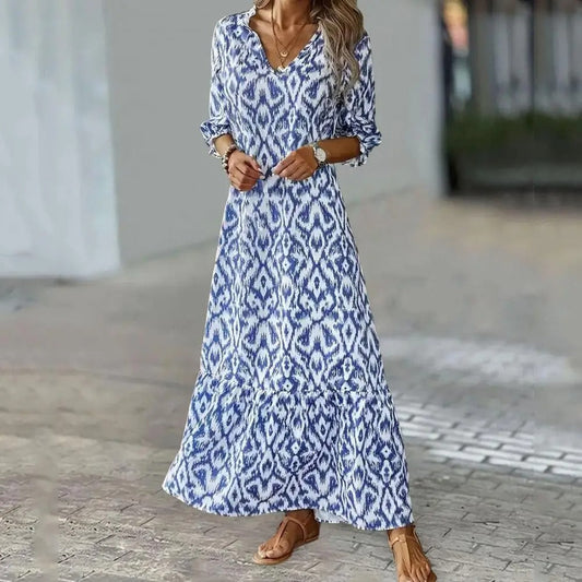 Elegantes Damen Maxi Kleid Sommer Lang Kleid Mit Schnitten - BerlinGlamour