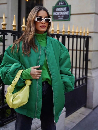Übergroße Damen Bomberjacke Oversized Modern