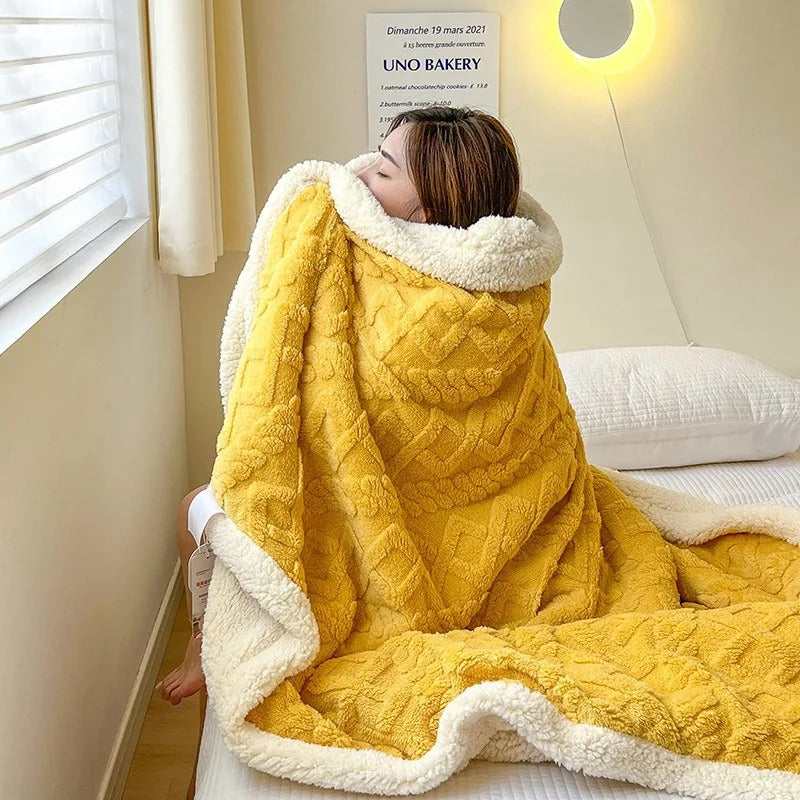Weiche Lammwoll-Decke Warm Winterlich