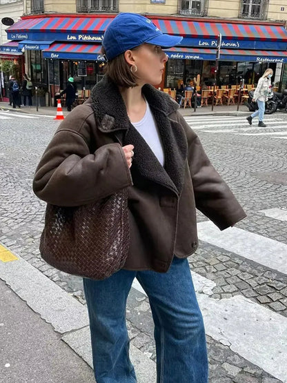 Lederjacke Damen Kunstleder Schwarz - BerlinGlamour