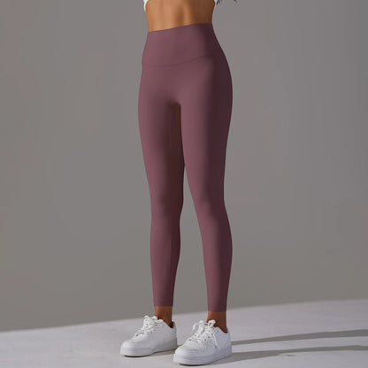 Leggings Damen in Bordeauxrot, figurbetont und stylisch
