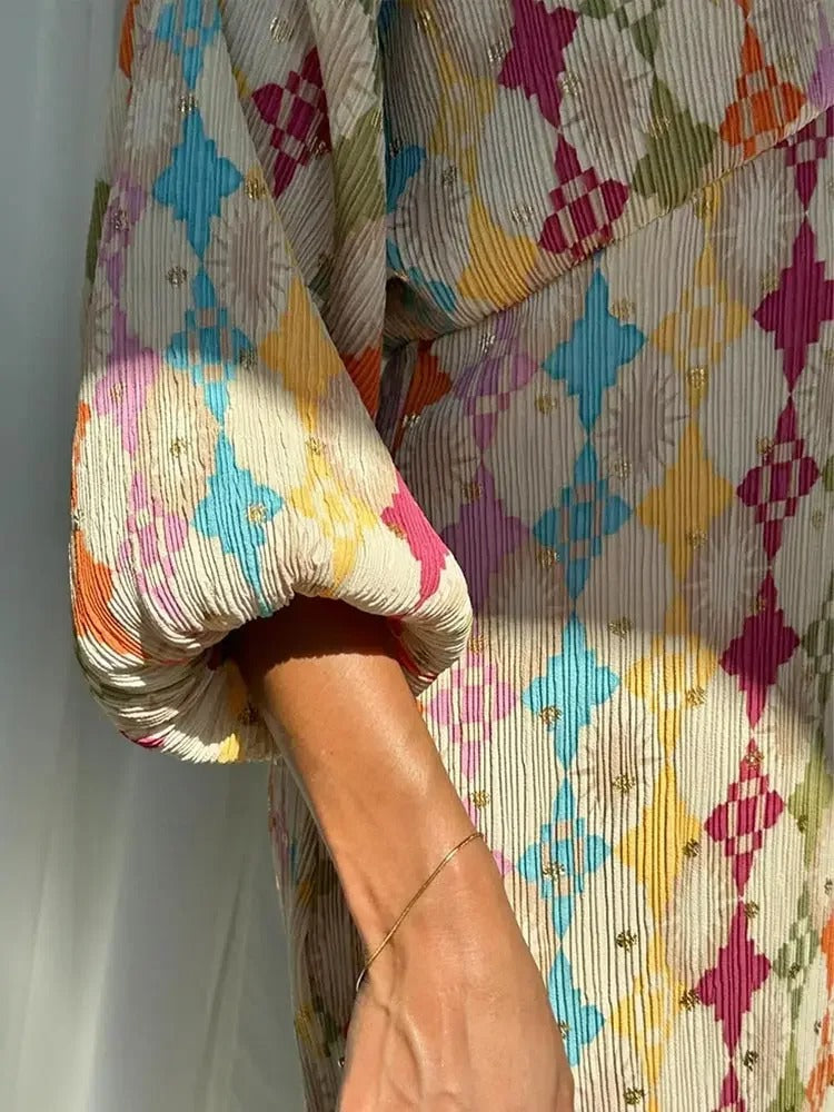Geometrische Damen Set Bunt Modern