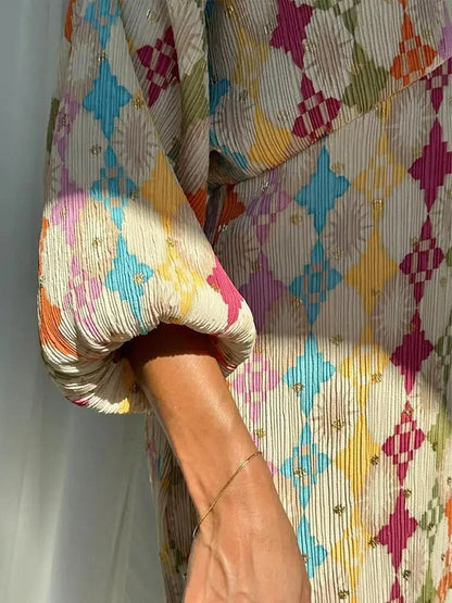 Geometrische Damen Set Bunt Modern